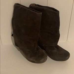 Vera Wang Brown Suede Boots 9.5